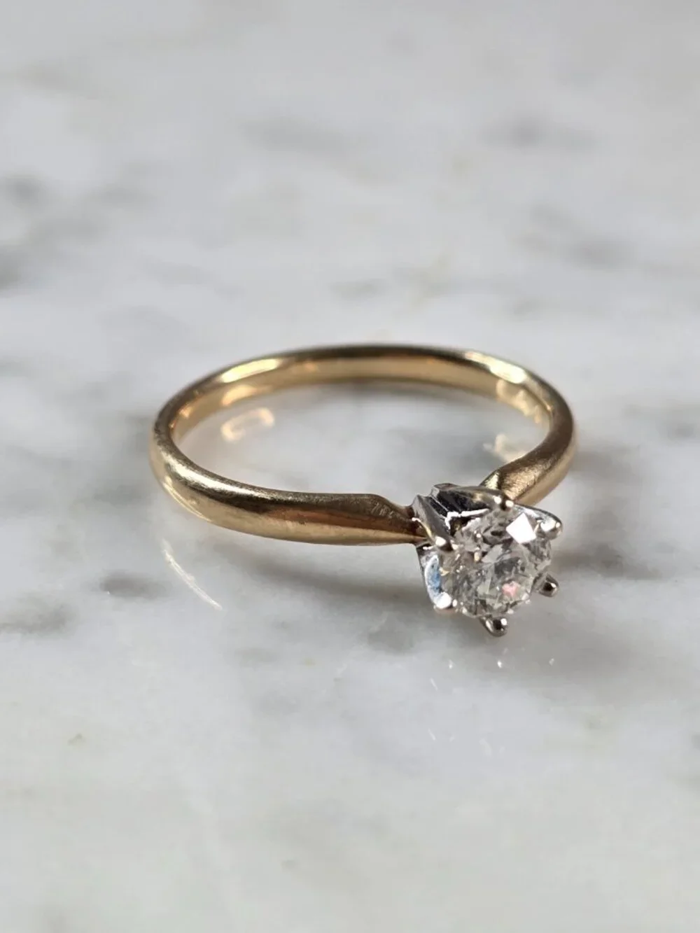Womens Vintage Estate 14k Gold Diamond Engagement Ring 2.4g #E7928